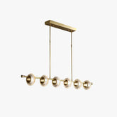 Lampadari Moderni Ad Anelli Vetro Dorato - clowasit.com